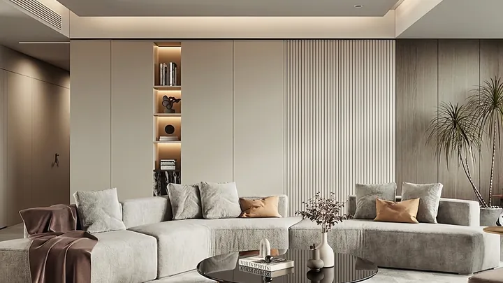 Imagem base: sala de estar renderizada